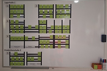 Dieses Bild zeigt die Reorganisation des Lagers